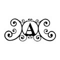 Village Wrought Iron Village Wrought Iron HP-OD-A House Plaque Letter A HP-OD-A